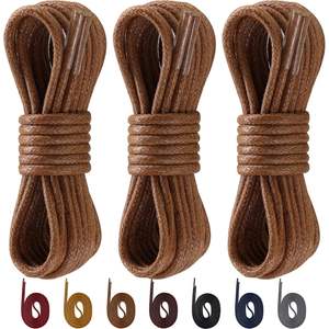 Lacets de style rond de qualité supérieure en coton ciré imperméable avec métal pour des performances optimales - Product Image 2