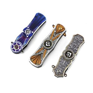 Couteau de poche pliant artisanal en acier inoxydable 3D imprimé, idéal pour le camping et le fidget spinner (vente en gros) - Product Image 3