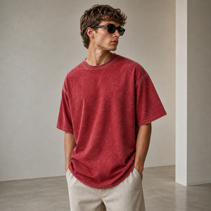 T-shirts Homme Personnalisés de Haute Qualité 100% Coton Coupe Oversize Décontractés Manches Courtes Col Rond Écologiques Respirants Style Urbain Vierge - Product Image 2