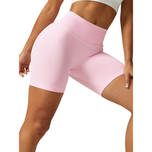 Custom Logo Mid Waist Seamless Eco-Friendly Breathable Quick Dry for <b>Booty</b> Lifting Workout Activewear Women Biker Yoga - Product Image 3