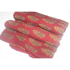 Tela de Algodón con Estampado a Mano Rojo, 110 GSM, para Cortinas, Pañales, Textiles para el Hogar, Bolsas y Accesorios, Precio al por Mayor - Product Image 1