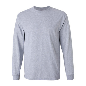 Camiseta de Manga Larga Color Gris de Alta Calidad para Hombre, Orientada a la Exportación, de Bangladesh - Product Image 1