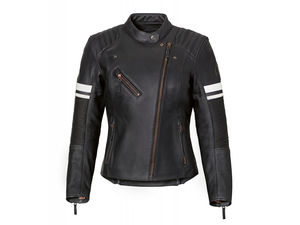 Chaqueta de Motocicleta de Cuero Vacuno Schwabing Charlottenburg para Mujer, Estilo Café Racer, Urbana/Heritage, para Conducción/Carreras, con Certificación CE - Product Image 1