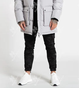 Veste d'hiver longue à capuche personnalisée pour homme, en polyester noir, avec rembourrage en coton, respirante, vente en gros 2026 - Product Image 5