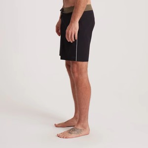 Custom <b>Men</b> Solid Black Board Shorts Quick Dry Swim <b>Trunks</b> Elastic Waist Beach Shorts Summer Surf Wear OEM Board Shorts With Pock - Product Image 1