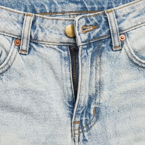 Chaquetas Vaqueras de Algodón Ajustadas para Mujer, Camisas de Mezclilla de Manga Corta, Tops Personalizados, Ropa Casual Urbana para Dama - Product Image 4