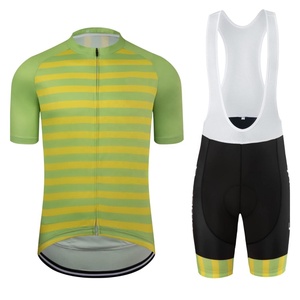 Ensemble de maillot et de short de cyclisme unisexe personnalisé, noir, rose, blanc, rayé, manches courtes, tenue de vélo, vêtements d'équipe - Product Image 1
