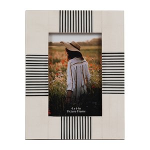 Premium White and <b>Black</b> Resin Inlay Picture <b>Frame</b> Durable MDF Base Handcrafted <b>Photo</b> Display <b>Frame</b> for Modern Home and Hotel - Product Image 2