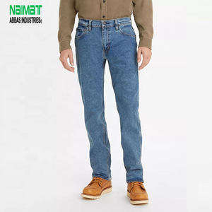 Mens Regular Fit Jeans Classic Blue Straight Leg <b>Denim</b> Pants Premium Stretch Cotton Fabric Breathable Casual Daily Wear - Product Image 1