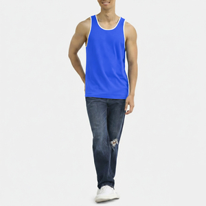 Wholesale New Arrival Custom <b>Men</b> Tank Top Plus Size Sporty Gym <b>Singlet</b> Breathable Sleeveless Summer Tank Tops - Product Image 5