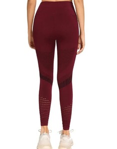 Casual High Waist <b>Knitted</b> <b>Tight</b> Yoga Leggings 100% Cotton Custom High Quality Solid Seamless Breathable Eco-Friendly Quick Dry - Product Image 6