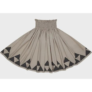 Falda Polinesiana con Cintura Fruncida, Vestido Étnico con Bordado Floral, Transpirable, Ligero, 100% Algodón, Atuendo Casual para Vacaciones - Product Image 1