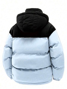 Veste matelassée pour homme, vente en gros, personnalisable, randonnée, ultra légère, 100% polyester, col montant, à capuche, respirante, coupe-vent - Product Image 2