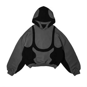 Sweat à capuche pour homme 100% coton, imprimé numérique effet vieilli, streetwear de haute qualité, techniques de lavage à l'acide et à la pierre, col à capuche, devant imprimé - Product Image 1