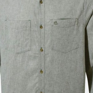 Camisa de franela de manga larga para hombre con cuello vuelto y bolsillos tipo cargo 100% algodón para la temporada de otoño - Product Image 4