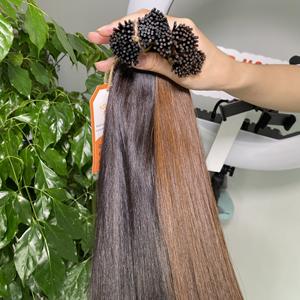 Vente en gros de kératine vietnamienne non transformée 100 g/paquet I Tip Extensions de cheveux humains bruts et pour toutes les couleurs mourantes - Product Image 4