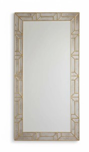 Miroir en verre vénitien élégant avec gravures florales ornementales, bords biseautés et charme vintage sophistiqué - Product Image 1