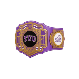 เข็มขัดแชมป์ TCU Fear The Frog แบบปรับแต่งได้ เข็มขัดกีฬาคุณภาพพรีเมียมสำหรับแฟนๆ และนักสะสมของทีม TCU - Product Image 1