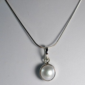 Collier de perles d'eau douce, bijoux en argent sterling 925, serti à la main, collier fait main, cadeau pour elle - Product Image 4