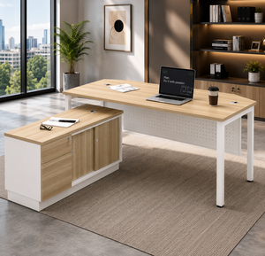 Escritorio Ejecutivo Moderno de 6 Pies para Gerente, de Aglomerado Melaminado, Resistente y Funcional, para Oficina Comercial, Empresarial o en Casa - Product Image 1