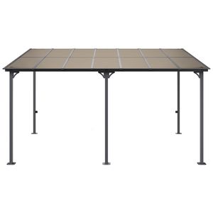 Gazebo con Tetto Rigido in Alluminio 3x4,2m per Patio, Autoportante o Montabile a Parete, Resistente ai Raggi UV per Cortile - Product Image 1