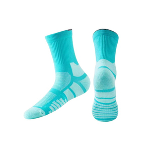 Chaussettes de basket-ball personnalisées en Spandex/Polyester pour l'automne, vente en gros, chaussettes de course professionnelles à séchage rapide, hauteur genou, pour adultes - Product Image 6