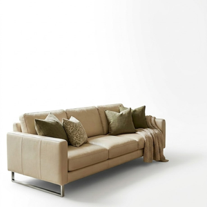 Luxury Genuine Leather 3 Seater <b>Sofa</b> Comfortable Modern Couch for Contemporary Living Room Home Furniture Leather <b>Sofa</b> - Product Image 2