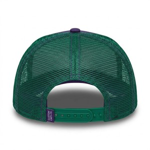 New <b>Purple</b> Green Trucker Cap Mesh Back Adjustable Snapback <b>Hat</b> Plain Front Custom Logo Breathable Casual Outdoor Cap - Product Image 3