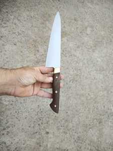 Cuchillo de chef personalizado de 13 pulgadas de acero inoxidable con mango de palisandro y pomo de latón - Product Image 2