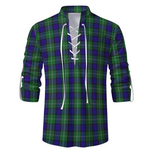 Chemise écossaise traditionnelle Jacobite Ghillie Kilt à carreaux Meldrum Tartan, à lacets, sur mesure, de haute qualité pour homme - Product Image 1