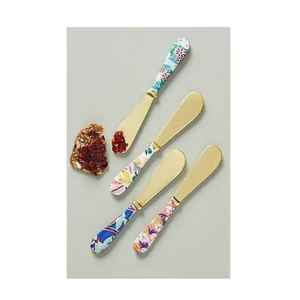 Leaf Design Handle Stainless Steel Cutlery Fork Gold Plated Designer Handle Top <b>Flatware</b> Cheese Cutting Eco-Friendly Wholesale - Product Image 3