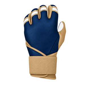 TOMBOLA SPORTS ถุงมือตีหนังสีน้ำเงิน สีเหลือง สีขาว แบบมีแถบตีนตุ๊กแกสำหรับปิด ฝึกซ้อมเบสบอล ใช้ได้ทั้งมือซ้ายและขวา ยืดหยุ่น ทนทาน ขนาด XXL XL - Product Image 5