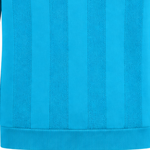Aqua Blue <b>Mens</b> <b>Long</b> <b>Sleeve</b> Knit <b>Polo</b> Sweater Textured Stripe Design Ribbed Collar Cuffs Casual Premium Pullover Fashion <b>Shirt</b> - Product Image 6