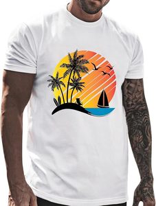 Camiseta de Cuello Redondo para Hombre, 100% Algodón Peinado, con Logotipo Serigrafiado, Lavado Ecológico, MOQ Bajo, Manga Corta, Diseño Personalizado - Product Image 3