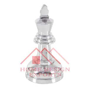 Fabulous Design Aluminium Metal The King Chess Piece Table Accent Decor Sculpture For Home Hotel Restaurant Table Decoration