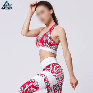 OEM Bold Red Folkloric Graphic Print High Elasticity Athletic Gym New Arrival Women Fashion Sportswear Breathable Fitness <b>Bra</b> - Product Image 5