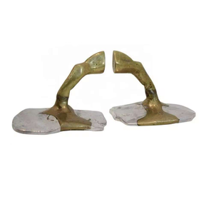 Handmade Customized logo Designer Bookend Classic Metal <b>Book</b> <b>Ends</b> Heavy Duty Modern Decorative - Product Image 1