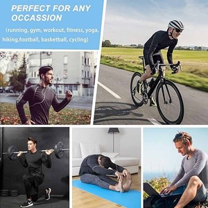 T-shirts de compression pour salle de sport, tissu élastique, manches longues, coupe ajustée, rashguard. - Product Image 6