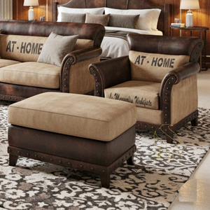 Diseño único de muebles industriales indios Diseño de cuero puro Hecho a mano Último diseñador Sofá de cuero de lona de estilo único - Product Image 1