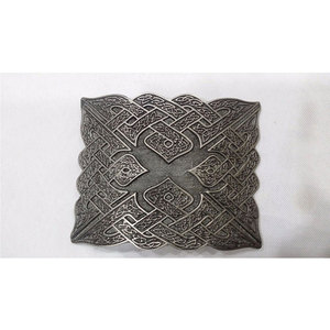 Hebillas de cinturón celta con nudo, acabado plateado antiguo, para kilt y cinturones de las Tierras Altas, al por mayor, las más vendidas - Product Image 4