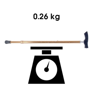 Équipement de réadaptation à la mode Canne en or réglable Pointe anti-dérapante Motif sculpté Conception ergonomique Léger Robuste - Product Image 3