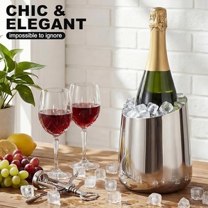Seau à glace professionnel en acier inoxydable avec couvercle et pinces, isotherme et durable, pour fêtes, hôtels et restaurants, style américain Moontstar - Product Image 3