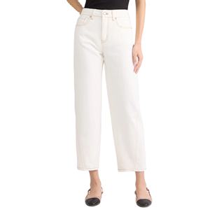 Nouveauté Jeans en denim tissé délavé pour femmes grande taille couleur blanche respirant qualité supérieure écologique décontracté Bangladesh - Product Image 2