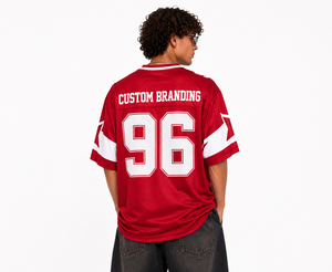 Camiseta de Fútbol Americano Unisex de Gran Tamaño con Estampado de Sublimación Personalizado de Alta Calidad, Fabricada con Malla de Una Sola Capa y Corte Holgado - Product Image 2