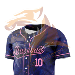 Camiseta de béisbol de manga corta con cuello en V, transpirable, de secado rápido, con logo de diseño personalizado y estampado por transferencia térmica para hombre - Product Image 6