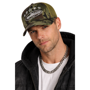 Camouflage Trucker Cap Custom Logo Embroidery Mesh Back Baseball Cap Outdoor Adjustable Snapback <b>Hat</b> - Product Image 1