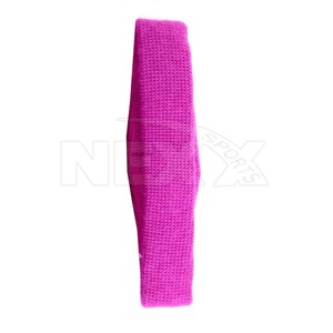 Bandeau de sport tricoté rose antidérapant de 4,5 cm de large, ajustement universel, couleur unie pour l'exercice, le fitness, la course à pied toutes saisons - Product Image 1