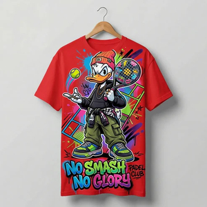 T-shirt unisexe style streetwear motif canard de dessin animé, manches courtes, col rond, imprimé numérique, coupe oversize, blanc, écologique et respirant - Product Image 3