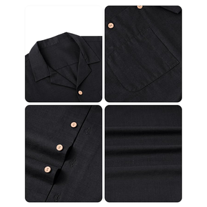 Chemises pour hommes à manches courtes, respirantes, de qualité supérieure, grande taille, 100% coton, écologiques, séchage rapide, coupe ample, très vendues - Product Image 5