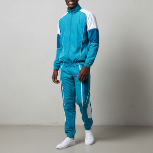 Custom Printed Nylon Two-Piece Men's Casual Solid Hooded Windbreaker Tracksuit <b>Jacket</b> <b>Short</b> Sweatsuit Set Winter Jogging - Product Image 4